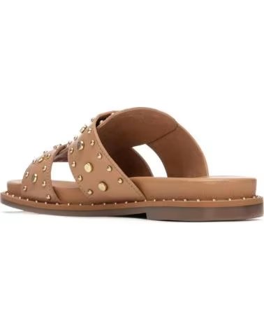 CARMELA SANDALO BASSO 163202 CON BORCHIE BEIGE