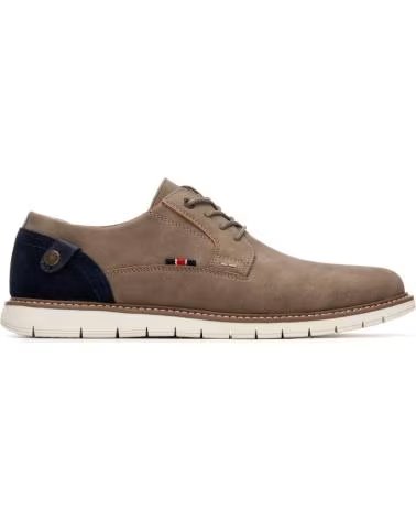 REFRESH 175538 FREIZEITSCHUHE AUS WILDLEDER IN TAUPE MIT KONTRASTDETAIL