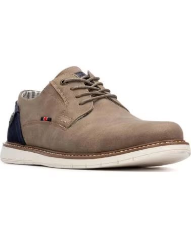 REFRESH 175538 FREIZEITSCHUHE AUS WILDLEDER IN TAUPE MIT KONTRASTDETAIL