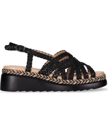 CHIKA10 BRAIDED WEDGE SANDAL CEDRO MODEL NEGRO-BLACK