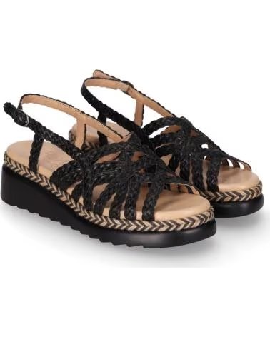 CHIKA10 BRAIDED WEDGE SANDAL CEDRO MODEL NEGRO-BLACK