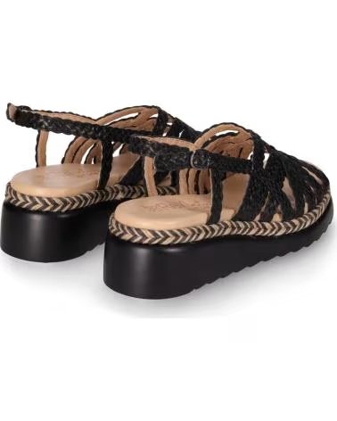 CHIKA10 BRAIDED WEDGE SANDAL CEDRO MODEL NEGRO-BLACK
