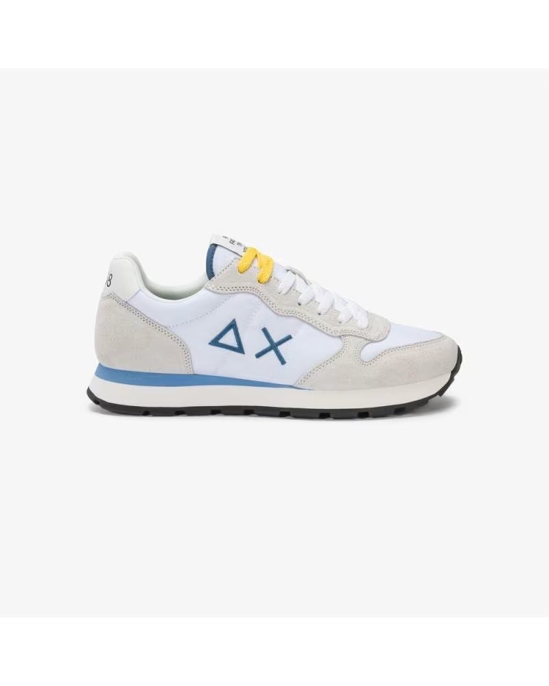 SUN68 ZAPATILLAS HOMBRE MODELO DEPORTIVA TOM SOLID COLOR BLANCO BI BIANCO