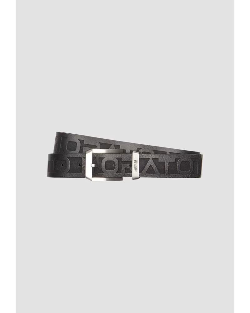 ANTONY MORATO CINTURON LOGOS PIEL NEGRO