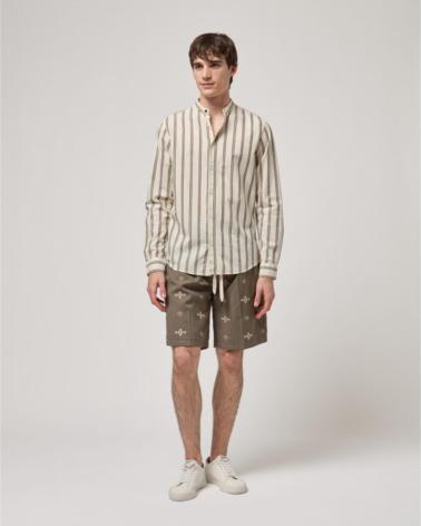 GIANNI LUPO BERMUDAS BORDADOS VERDE