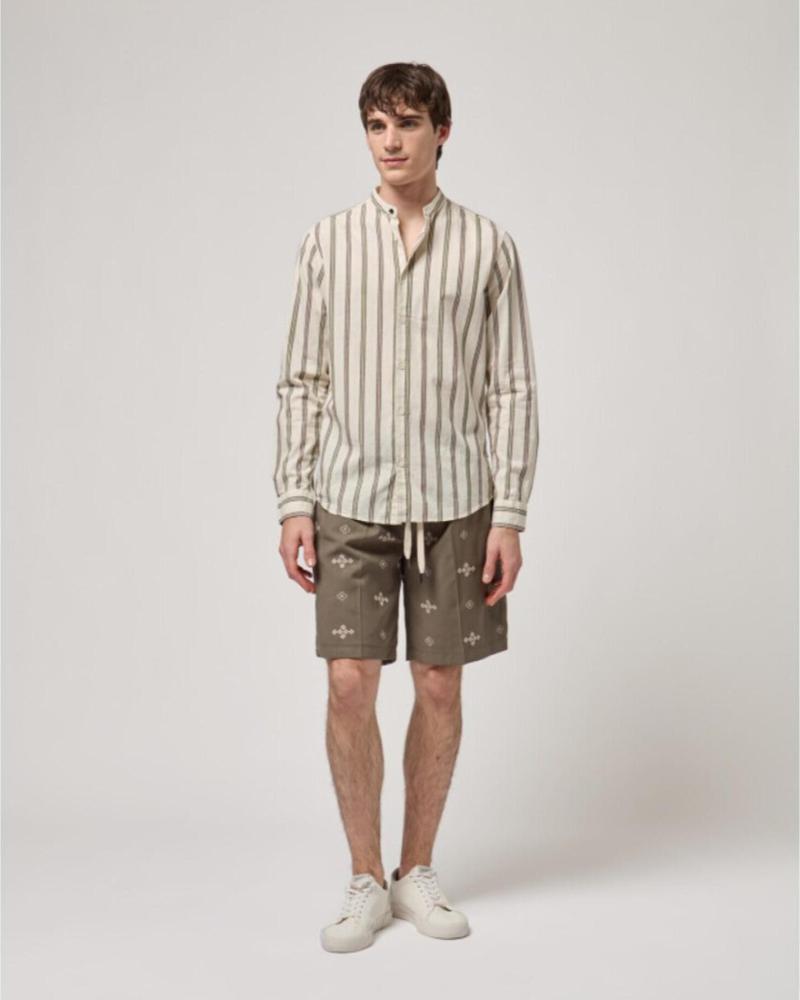 GIANNI LUPO BERMUDAS BORDADOS VERDE