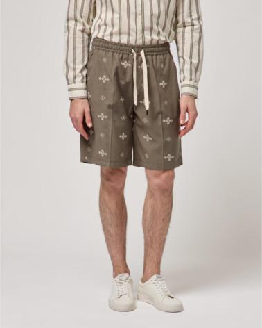 GIANNI LUPO BERMUDAS BORDADOS VERDE