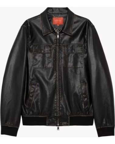 GIANNI LUPO CHAQUETA NEGRA PIEL NEGRO