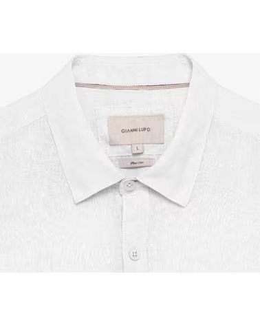 GIANNI LUPO GIANNI LUPO LINEN SHIRT BLANCO