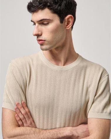 GIANNI LUPO JERSEY BEIG MINI CALADO BEIGE