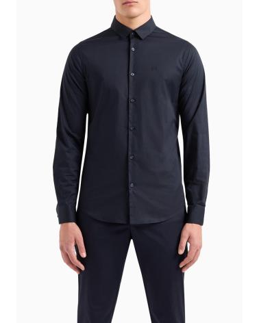ARMANI EXCHANGE CAMISA ELASTICA AZUL