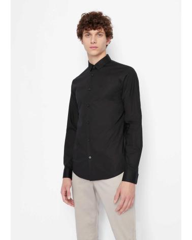 ARMANI EXCHANGE CAMISA NEGRA ELASTICA NEGRO