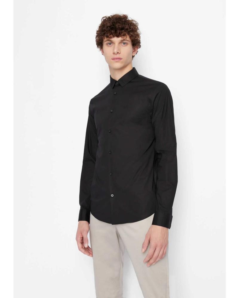 ARMANI EXCHANGE CAMISA NEGRA ELASTICA NEGRO