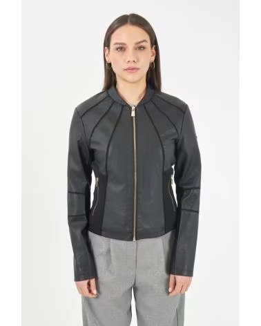 YES ZEE CHAQUETA YES-ZEE NEGRA POLOPIEL NEGRO