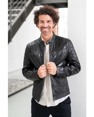 GIPSY BY MAURITIUS CHAQUETA MAURITIUS NEGRA BIKE PIEL NEGRO