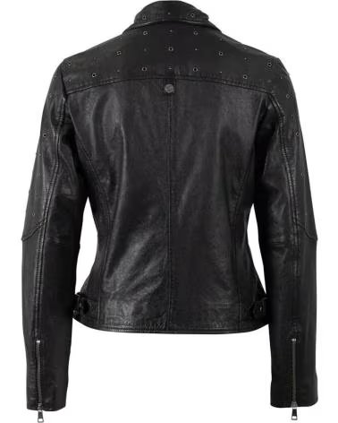 GIPSY BY MAURITIUS CHAQUETA MAURITIUS PIEL NEGRA ARANDELAS NEGRO