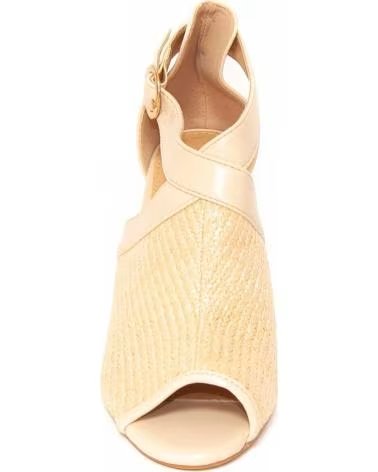MONTEVITA MONTEVITA AVARA SANDALEN MIT BLOCKABSATZ UND SCHNALLENVERSCHLUSS BEIGE