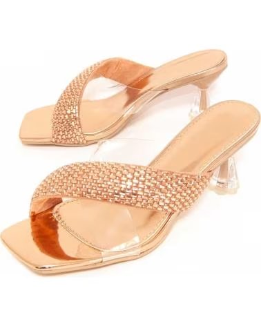 MONTEVITA BRIHEL23 SANDALEN MIT STRASSRIEMEN UND TRANSPARENTEM ABSATZ PINK