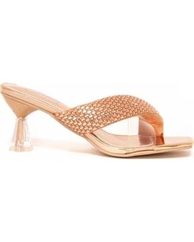 MONTEVITA BRIHEL23 SANDALEN MIT STRASSRIEMEN UND TRANSPARENTEM ABSATZ PINK