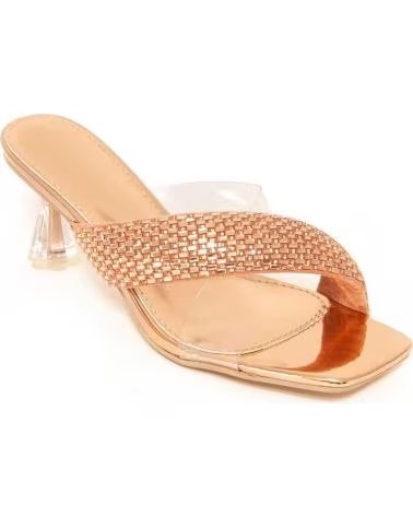 MONTEVITA BRIHEL23 SANDALEN MIT STRASSRIEMEN UND TRANSPARENTEM ABSATZ PINK