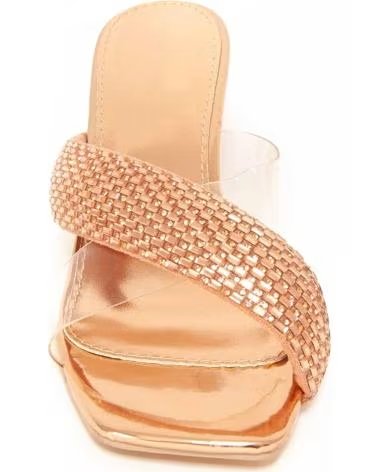 MONTEVITA BRIHEL23 SANDALEN MIT STRASSRIEMEN UND TRANSPARENTEM ABSATZ PINK