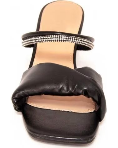 MONTEVITA SANDÁLIAS ROMERICO COM SALTO BLOCO TRANSPARENTE BLACK
