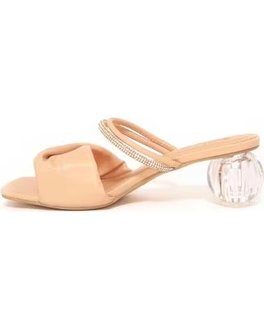 MONTEVITA SANDÁLIAS ROMERICO COM SALTO DE CRISTAL BEIGE
