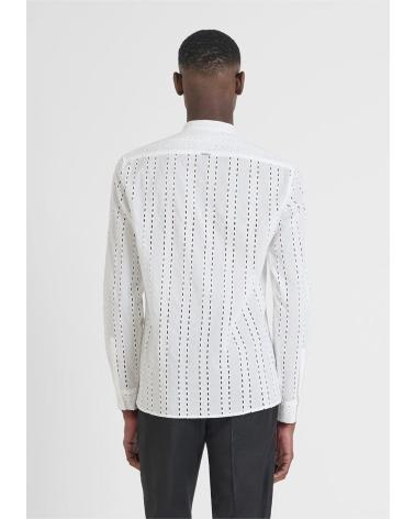 ANTONY MORATO CAMISA DE CROCHET CON CUELLO MAO BLANCO