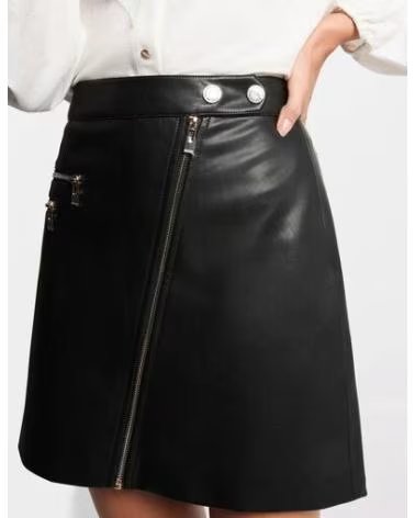 MORGAN FALDA JRIBEL NEGRA POLIPIEL CREMA NEGRO