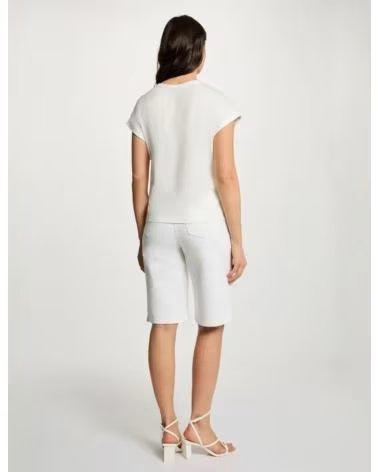 MORGAN CAMISETA DE MANGA CORTA 410300034004 EN BLANCO PARA MUJER WHITE
