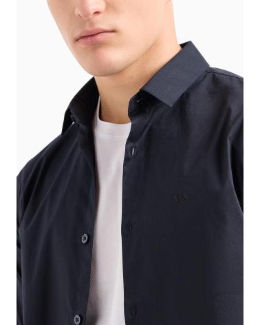 ARMANI EXCHANGE CAMISA ELASTICA AZUL