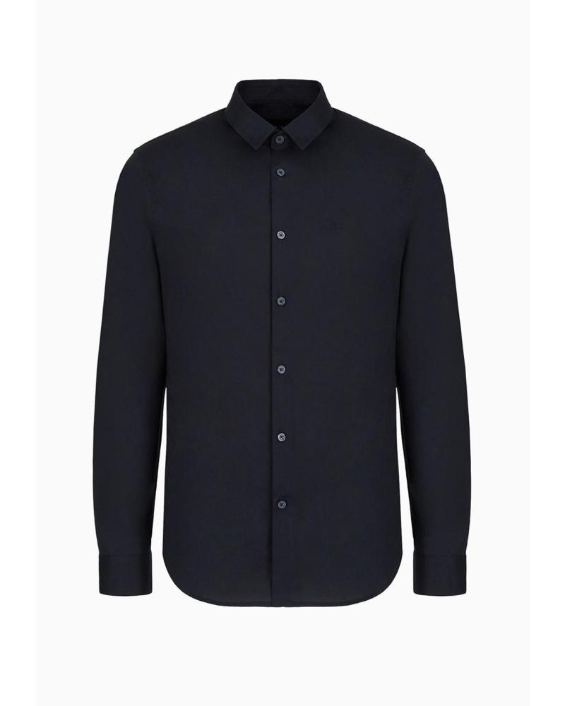 ARMANI EXCHANGE CAMISA ELASTICA AZUL