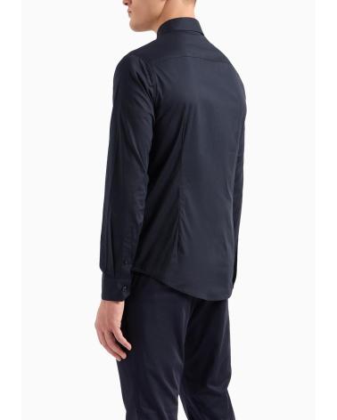 ARMANI EXCHANGE CAMISA ELASTICA AZUL