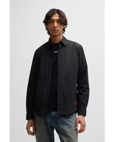 HUGO CAMISA NEGRA ELASTICA ERMO NEGRO