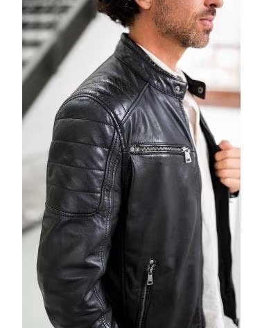 GIPSY BY MAURITIUS CHAQUETA MAURITIUS NEGRA BIKE PIEL NEGRO