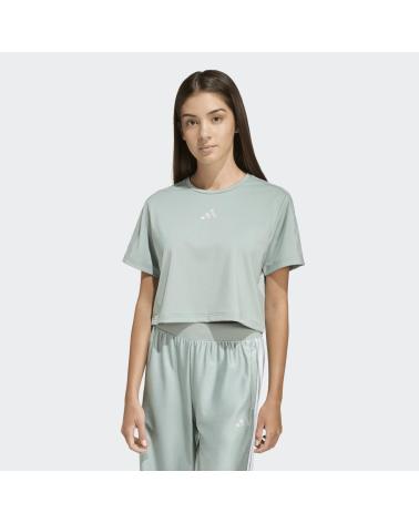 ADIDAS CAMISETA MANGA CORTA CROP TOP CASUAL VERDE