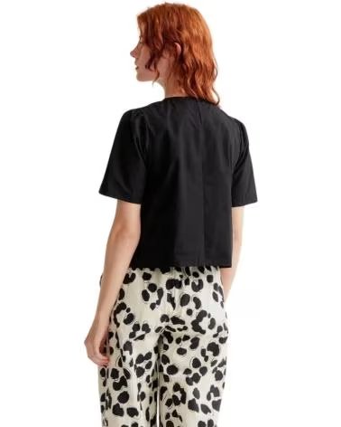 COMPAIA FANTASTICA TOP CON BOTONES JOYA NEGRO
