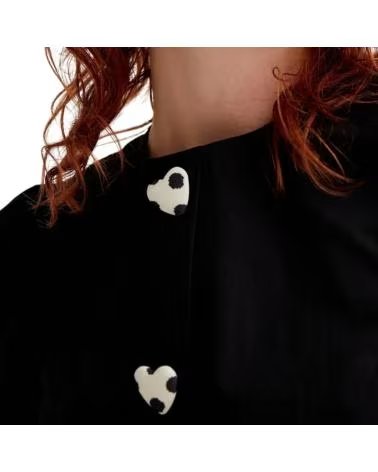 COMPAIA FANTASTICA TOP CON BOTONES JOYA NEGRO