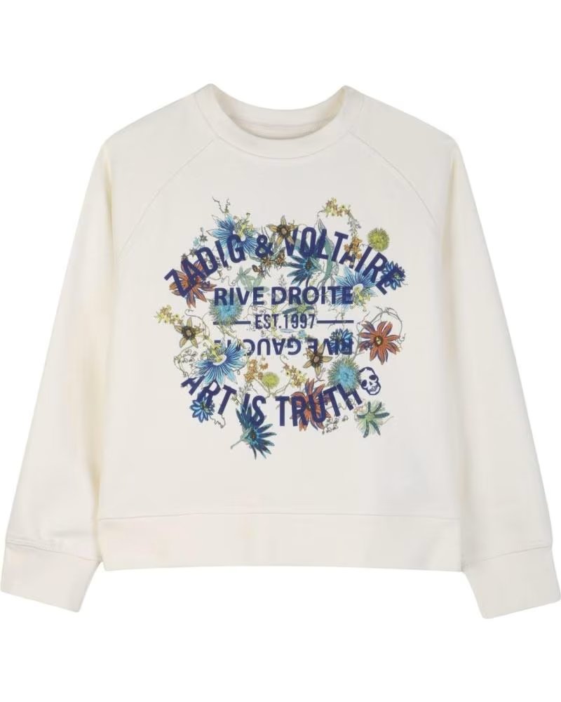 ZADIG AND VOLTAIRE FELPA NINA ZADIG & VOLTAIRE STAMPATA ÉCRU CRUDO