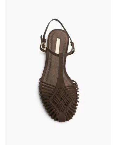 KESLEM BRAIDED HUARACHE SANDALS M6396 MARRON