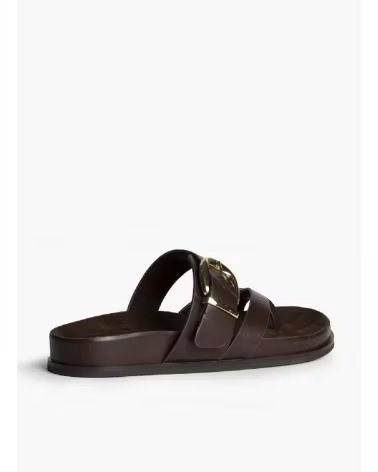 KESLEM PANTOLETTE MIT VERSTELLBARER SCHNALLE MARRON