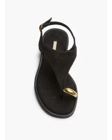 KESLEM SANDALO T-STRAP CON FIBBIA REGOLABILE M6442 NEGRO