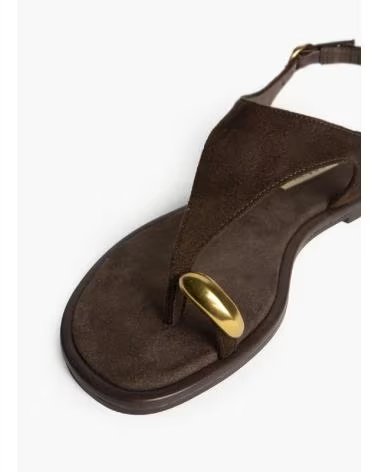 KESLEM SANDALIA M6442 CON DETALLE METÁLICO MARRON