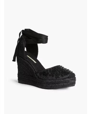 KESLEM WEDGE ESPADRILLES M6192 WITH BUCKLE CLOSURE NEGRO