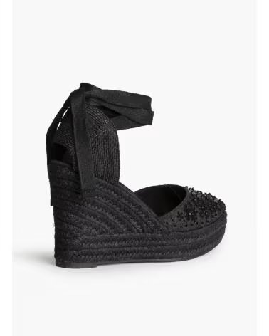 KESLEM WEDGE ESPADRILLES M6192 WITH BUCKLE CLOSURE NEGRO