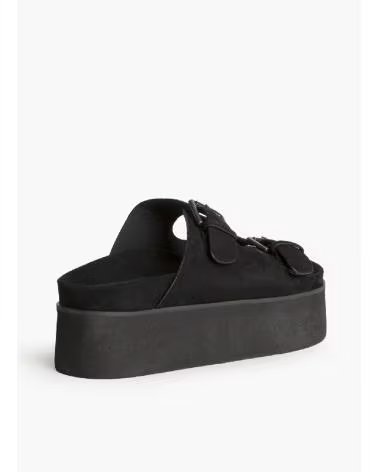 KESLEM PLATFORM SANDALS WITH DOUBLE BUCKLE M6380 NEGRO