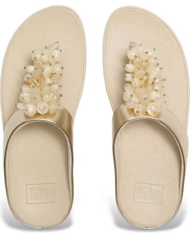 FITFLOP SANDALIAS MUJER MODELO FINO BEAD CLUSTER COLOR ORO PLATINO