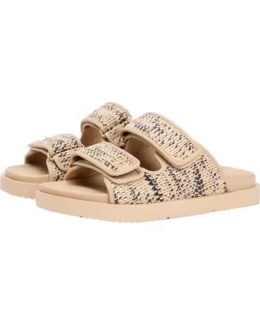 TOMMY HILFIGER SANDALEN MIT DOPPELRIEMEN AUS BAST BEIGE