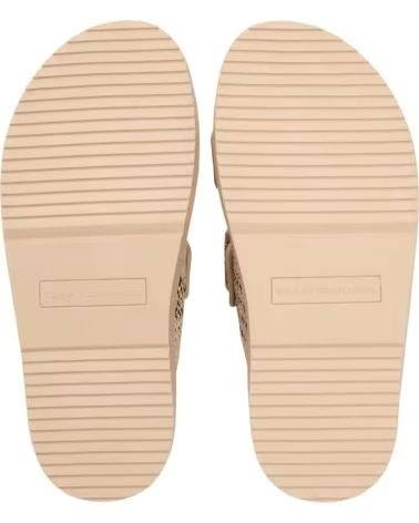 TOMMY HILFIGER SANDALEN MIT DOPPELRIEMEN AUS BAST BEIGE