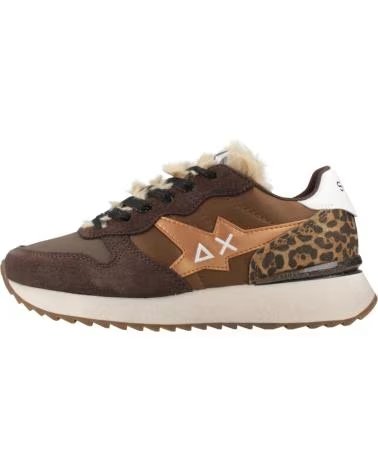 SUN68 ZAPATILLAS STARGIRL ANIMAL PRINT S08 MARRON